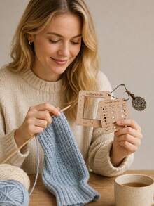 Knitting/Crochet Travel Kits, Yarn Knitting Tool Density Ruler Portable Travel Ruler - Multi-Functional Handmade Knitting Tool, Suitable For Knitting, Crochet, Sewing, Portable Needle Gauge Ruler Suitable For Handmade Knitting Crafts, Suitable For Making Sweaters, Scarves, Hats And Other Home Handmade Products - A - View 1