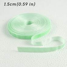 6/10/15/20/25mm Light Green Flocked Ribbon Mixed Sizes 5 Yards Vintage Flocked Satin Ribbon Suitable For Christmas Tree Decoration, Gift Wrapping, Bouquet Tying, Wedding Decor And Various Handmade DIY Crafts - View 9