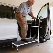 YUNRUX Bedside Step Stool For Seniors, Heavy-Duty Bed Step With Stable Assist - A - 查看 9