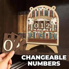 1pc Wooden Reading Counter, Can Be Used As Desktop Decoration, Fun Desk Calendar Or Wooden Craft. 1pc Reading Counter Wooden Craft Pendant, Fun Bookshelf Decoration, Decorative Gift, Personalized Book Reading Tracker, Annual Reading Volume Counter, Library Decoration, Bookshelf Decoration Book Tracker, Reader Gift, Bookworm Enthusiast Gift, Book Lover Christmas Gift. - Bear Ear Counter - View 4