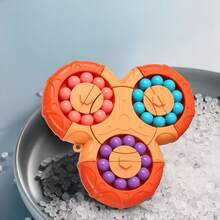 1pc Cool 2-In-1 Gyro Magic Bean Toy, An Interactive Double-Sided Puzzle Game That Helps Improve Focus, Enhance Attention, Stimulate Imagination, And Fine Motor Skills. - Multicolor - View 4