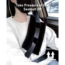 Soft Car Seat Belt Shoulder Cushion, Plush Seatbelt Padding Cover, Comfort Auto Interior Neck Protector For Driving Travel - 1PC - View 4