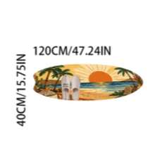 1pc Surfboard Shaped Geometric Striped Carpet, Faux Cashmere 300 Bedside Rug, Decorative Rug, Bedroom Decor, Small Rug, Carpet, Home Decor, Living Room Rug, Living Room Small Rug, Bedroom Carpet, Living Room Home Decor, Outdoor Rug, Washable Carpet - Multicolor 3 - View 12