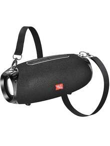 T&G 10W High Power Wireless Portable Outdoor Bluetooth Subwoofer, Waterproof Dustproof With Lanyard, Handheld Or Shoulder Strap, Support Audio Output, USB Card, Built-In Rechargeable Battery - Black - View 2