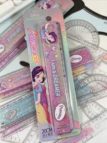 Disney Thước kẻ giấy nhám cao cấp cho học sinh, thước thẳng 12 inch không thể gãy kèm bảng chuyển đổi, phù hợp cho học sinh và giáo viên - Nhiều màu - Xem 12