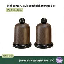 1pc Textured Plastic Toothpick Holder With Spherical Lid, Practical Premium Gift, Suitable For Living Room, Kitchen/Travel, Outdoor, Holiday, Home Toothpick And Dental Floss Storage - View 6