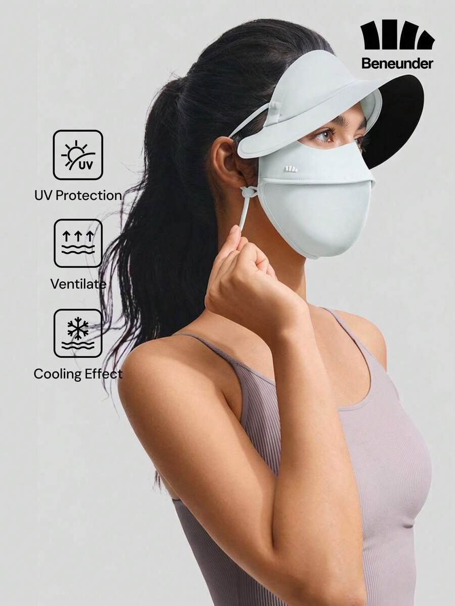 Beneunder Brimmed Full-Face Sun-Protection Mask AL333 - Baby Blue - View 1