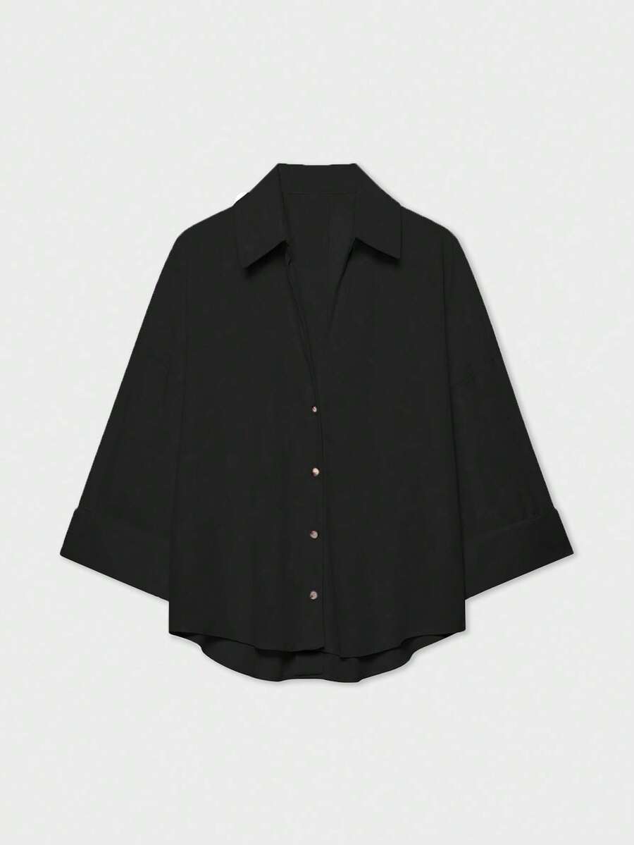 Women Blouses & Shirts - 黑色 - 查看 1