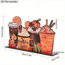 2D Flat 1pc Pumpkin Family Set. Thanksgiving. Halloween Tabletop Decor - A - View 3