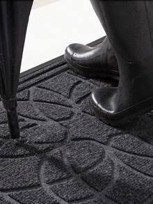 DAJIANG Polypropylene Rubber Doormat, Semi-Circular, Striped Vintage Modern Style, Mud Scraper, Non-Obstructive, Easy To Clean, Suitable For Outdoor And Indoor Entryway - 1PC - Grey - View 9