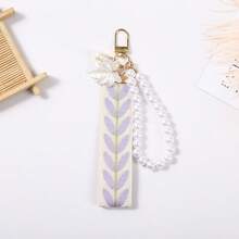 Creative Leather Cute Little Fox Korean Version Hairball Beaver Pendant Keychain Pendant Hand-Woven Lanyard Pendant - Multicolor - View 10