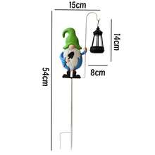 Green Hat Gnome Lantern Garden Stake Light, Outdoor Gnome Statue Hanging Decorative Light, Gnome Statue Lawn Ornament, Suitable For Yard, Patio, Flower Bed Decoration - Green Hat Elf Lantern - View 7