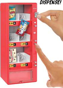 MGA Entertainment Set Mainan Mesin Penjual Otomatis Miniverse Merah dari MGA dengan Merek Makanan Mini, Tampilan Interaktif, Koleksi yang Dapat Diisi Ulang, Usia 8+ - MultiWarna - View 4