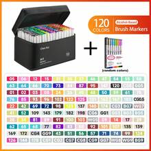 48-180 Colors Alcohol Brush Pen Set, Dual-Tip Blending Art Markers, Suitable For Painting, Permanent Sketching, Adult Coloring, Illustration, Artist Brushes, Back To School Gift - Sets - View 13