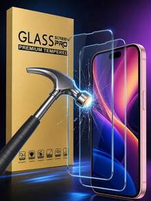 2 Buah Pelindung Layar Kaca Tempered Transparan Berkualitas Tinggi, Anti Sidik Jari, Kekerasan 9H, Tahan Guncangan, Ramah Casing, Permukaan Halus, Perekat Kuat, Minimalis, Perlindungan Penuh, Kompatibel untuk iPhone 17e/17 Pro Max/17 Air/16 Pro Max/16E/16 Plus/15 Pro Max/14/13/12/11 Pro Max/X/XR/XS Max. Aksesori Digital Wajib untuk Pengguna Smartphone & Penggemar Teknologi. - Clear - View 11