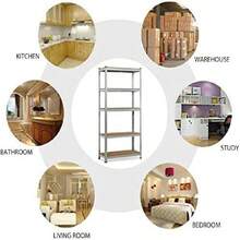 Vandise Heavy Duty 5 Tier Boltless Metal Shelving Unit 875KG Load, Adjustable Garage Storage Rack For Workshop Warehouse, Can Be Split Into 2 Smaller Shelf Units - View 6