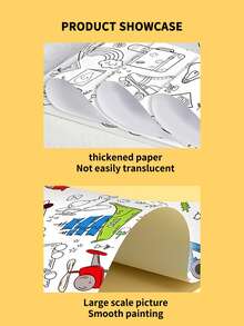 Graffiti Scroll Painting, Large Roll Paper Coloring Book, Coloring Pages, Drawing Notebook, Coloring Canvas - Multicolor - View 4