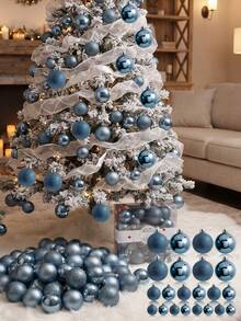 DIY Wreath, Shiny Holiday Decoration Pendant - Blue - View 2