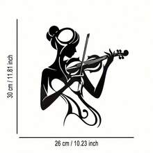 A Woman Conveys The Spirit Of Classical Music Through The Elegant Silhouette Of A Violin. - 1 - View 1