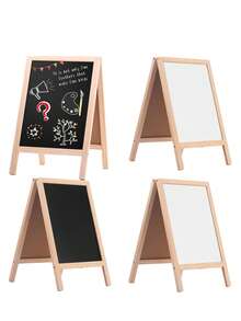 1pc 7.5"X12"/10"X16" Blank Black Frame Chalkboard Sign, DIY Tabletop Menu Board, Wedding Information, Suitable For Wedding Table Decor, Birthday Party, Family Gathering - Multicolor - View 9