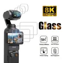 (4+4片) Pocket 4 鏡頭保護膜套組 - 9H 鋼化玻璃螢幕保護膜，相容 Osmo Pocket 3/Pocket 4/4Pro 相機配件 [4+4片] 0.3mm 厚度 防刮易安裝 無氣泡 - 查看 3