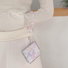 Colorful Bowknot Foldable Phone Case With Pearl Bow Chain For Samsung Galaxy Z Flip4 5G/Galaxy Z Flip5 5G/Galaxy Z Flip6 5G/Galaxy Z Flip7 5G/Galaxy Z Flip8 5G New Foldable Phone Case - Multicolor - View 2