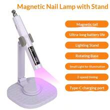 New Portable Mini Magnetic Handheld Nail Lamp Set, Professional Nail Salon Fast Drying, New Nail Straight Lamp UV Curing Light Fast Drying 2-Gear Timer Nail Baking Lamp Home Portable Handheld Nail Lamp - Multicolor - View 21