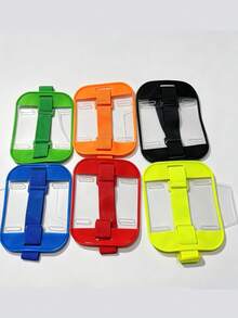 Multi-Color Arm ID Card Holder, Made Of Wear-Resistant PVC With Transparent Window And Adjustable Elastic Strap, Clear Visibility For Quick ID Verification. Colorful Contrasting Border Options, Secure Buckle Design To Prevent Dropping, Flexible Material Waterproof And Dustproof, Can Stably Hold Work ID, Access Card, Event Identity Card. Suitable For Factory Employee Duty, Outdoor Team Building - Multicolor - View 11