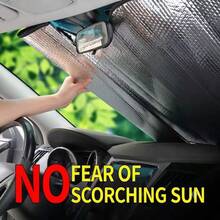 1pc Car Sun Protection, Heat Insulation, Shade Cover, Sunshade Panel, Vehicle Front Windshield, Side Window Static Film, 2PCS Car Window Shade Curtain, Interior Supplies - A - View 4
