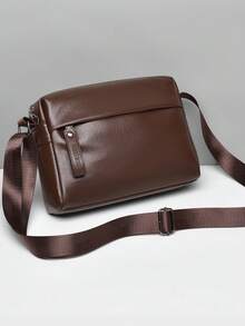 New PU Crossbody Bag, Business Casual Bag, Student Bag, Commuter Bag, Premium PU Material, - Multicolor - View 4