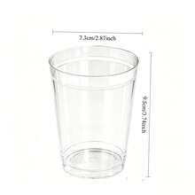 10pcs 10oz Gold Rim Plastic Cups - Durable Hard Cold Drink Cups, Suitable For Weddings, Birthdays, Christmas And New Year, Stackable Elegant Party Tableware, Perfect For Halloween, Christmas And Other Holiday Celebrations And Gatherings - A - View 14