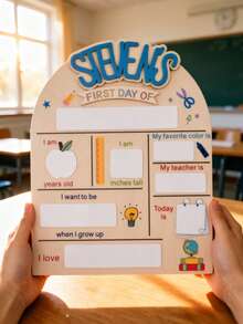 Personalized Name First Day And Last Day Of School Sign, Customized Wooden Back To School Milestone Board, Kindergarten Preschool Photo Prop, Student Commemorative Gift, School Year Memory Keepsake Board - C-opening School Commemorative Wooden Plaque - View 9