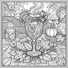 GDTME Cozy Autumn Fireplace Coloring Book, 24 Pages, 20cm*20cm, Glossy Cover, 120g Pearl Paper. Cozy Autumn Line Art, Including Comfortable Home Scenes. Stress Relief Coloring Book, Perfect Gift For Autumn Lovers And Children. - Winter Fireplace - View 2