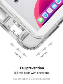 適用於 iPad 11 代 A16 的保護殼，三折平板保護套，智慧休眠/喚醒，全方位防震，霧面 TPU 平板保護殼附筆槽，霧面質感，保護殼，適用於 iPad 9 代、10 代平板保護套，適用於 iPad Air 11 (M4)、Air 11 (M3)、Pro 11 平板保護套 - 淺灰色 - 查看 8
