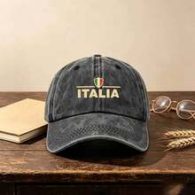 1pc Gothic Style Casual Washed Men's Hat, Letter Print, Unisex Fashion, Sun Protection, Suitable For Outdoor Activities - Multicolor - View 13