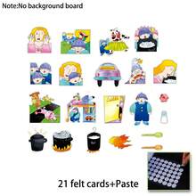 hoojojo Mean Soup Felt Teaching Aid, Children's Emotion Management Educational Toy, Storytelling Performance Prop, Classroom Interactive Game, Teacher Supplies, Back To School Gift - Multicolor - View 14