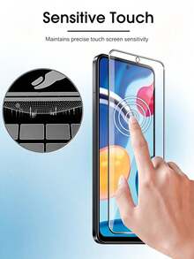 5pcs Tempered Glass Screen Protector, Compatible With Xiaomi Series, 9H Hardness High Definition Transparent Anti-Scratch Anti-Fingerprint Bubble-Free, Fits Phone Case, Anti-Shatter Easy Installation Protective Film, Durable Phone Accessory - Clear - View 4