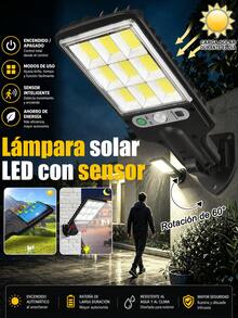 1/2pc Solar Powered LED Motion Sensor Light, Energy Efficient, Adjustable Wall Lighting With Remote Control For Garden, Garage, Backyard And Patio, Durable Plastic, Easy Installation, Outdoor Solar Lights With Motion Sensor. - Without Remote Control - View 2