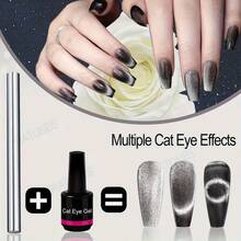 2 piezas de herramientas auxiliares de estilismo de uñas de ojo de gato, cilíndricas & en forma de Y, herramientas de manicura de ojo de gato - Plateado - Ver 7