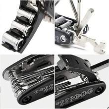 2pcs/Set 16-In-1 Multifunctional Bicycle Repair Tool Kit, Portable Wrench Screwdriver For Mountain Bike, Motorcycle Maintenance - Black - View 10