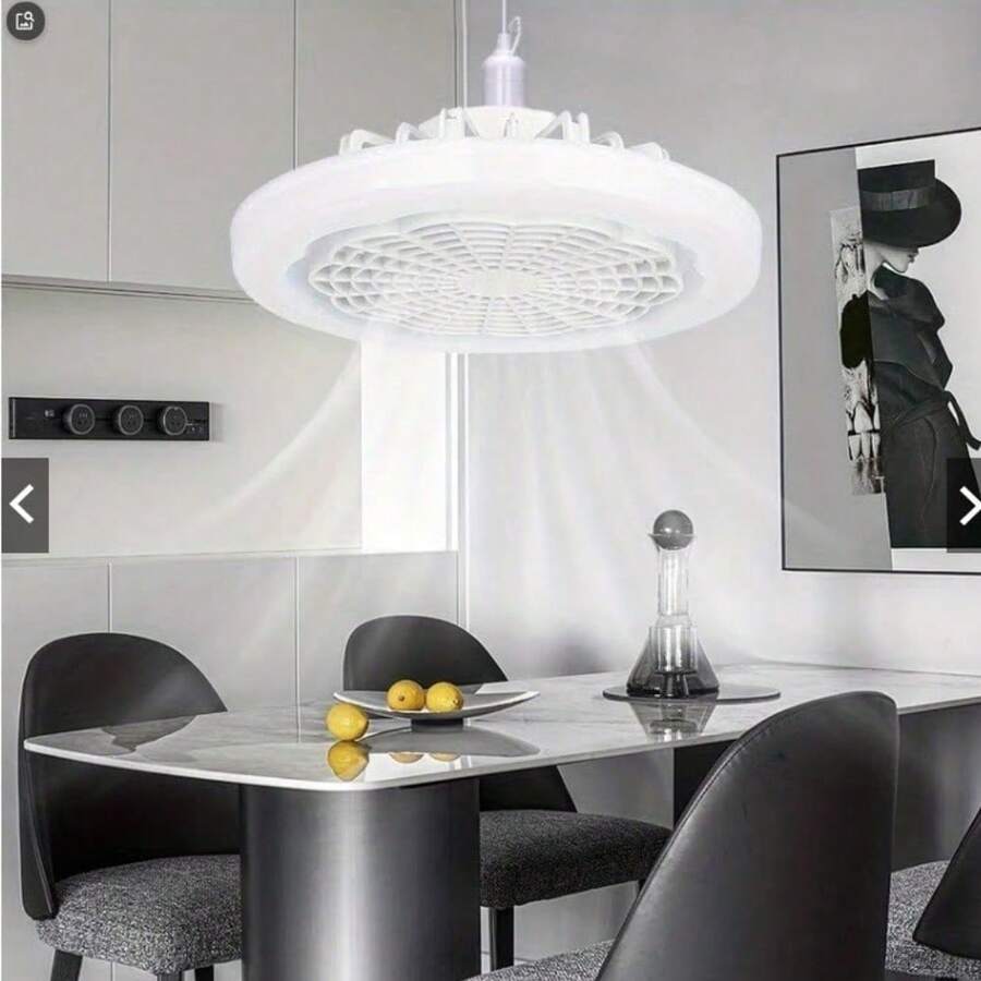 Lâmpada Ventilador de Teto LED 30W Módulo Silencioso com Controle Remoto Bivolt 85V-265V - Branco - Visão 1