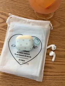Casing Pelindung Minimalis Motif Macaron Polka Dot untuk Pods 4, Kompatibel dengan Apple Pod 3, Pro Earphone Shell Generasi ke-2, Bluetooth Nirkabel Generasi ke-3, Pod Pro Generasi ke-4, dan Generasi ke-5. - Biru dan Kuning - View 7