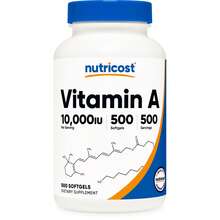 Nutricost Vitamin A 10,000 IU, 500 Softgel Capsules | Eye Health, Antioxidant, Non-GMO, Gluten Free, Nutricost, Supplement, Premium Quality, 500 Softgels - 其他 - 查看 1