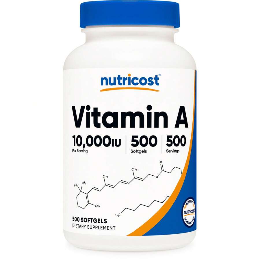 Nutricost Vitamin A 10,000 IU, 500 Softgel Capsules | Eye Health, Antioxidant, Non-GMO, Gluten Free, Nutricost, Supplement, Premium Quality, 500 Softgels - 其他 - 查看 1