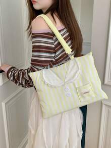 LifeHoHo Cute Laptop Bag, Striped Shirt Style, Compatible With MacBook 13/14 Inch, 10/11 Inch Tablet Storage Bag, 15/15.6 Inch Computer Shoulder Bag - View 13