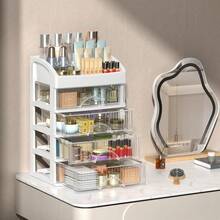 Makeup Storage Set - Two-layer White Storage Box [Drawer] - View 2