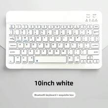 Teclado inalámbrico recargable ultrafino, compatible con iPad, Pro, Mini, Air, compatible con sistemas iOS, Android y Windows, 30 días de uso con una sola carga, teclado inalámbrico de 10 pulgadas - Ver 15
