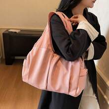 1件女款時尚防水大容量乾濕分離瑜伽健身包，多層隔層，便攜大容量運動包，戶外休閒行李包，附肩帶與手提 - 藕粉色 - 查看 17