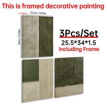 3er Set Leinwand Wandkunst Drucke, gerahmte Kunstwerke für individuellen Heim- und Bürostil, grüne abstrakte Poster für den Raum, grüne Textur Kunst, Heim- und Wohnheim Wanddekoration, Raumdekoration Ästhetik, Heimdekoration, Raumdekoration, optionaler Rahmen. - 3 Stück - Übersicht 14