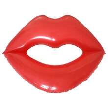 1pc Red Lips Shaped Inflatable Pool Float, Thickened PVC Inflatable Water Bed Suitable For Beach Sunbathing, Red Pink Lips Float Bed, Essential For Summer Outdoor Party - Multicolor - View 10